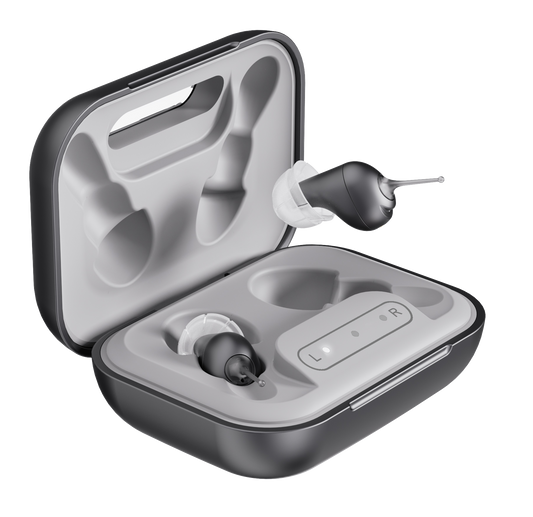 Hearsave Pro+ ITC Rechargeable Hearing Aid – Self-Fit & Discreet